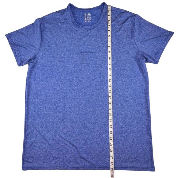 Blue Star Shirt Womens XL Heathered Blue Tech Fabric Minimalist Athletic T Shirt - Picture 3 of 7